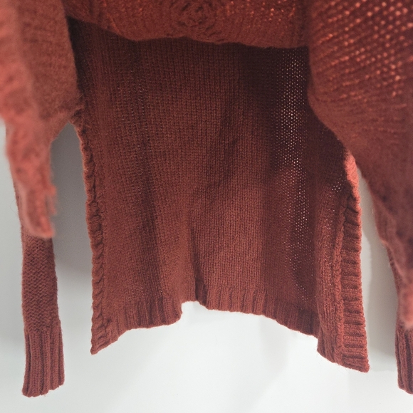 Madewell Firelight Sweater Rust Cable Knit Wool Blend - Picture 6 of 13